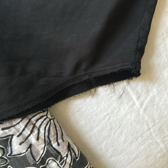 Helmut Lamg Black Silk Combo Flowy Blouse P - Picture 3 of 6